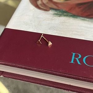 14k Gold Teeny Tiny Triangle Stud Earrings